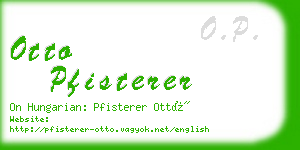 otto pfisterer business card